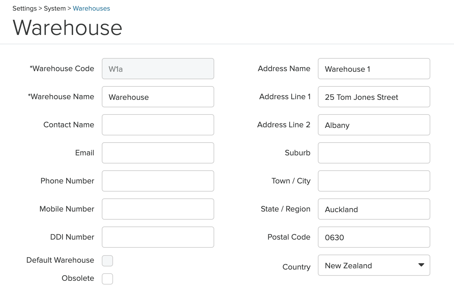 Default Delivery Address Meaning